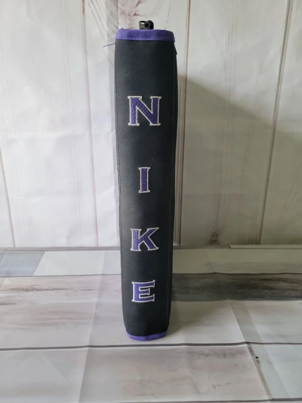 Vintage 90’s/Y2K Mead Nike 3 Ring Binder, Purple/Black, School Organizer Folder
